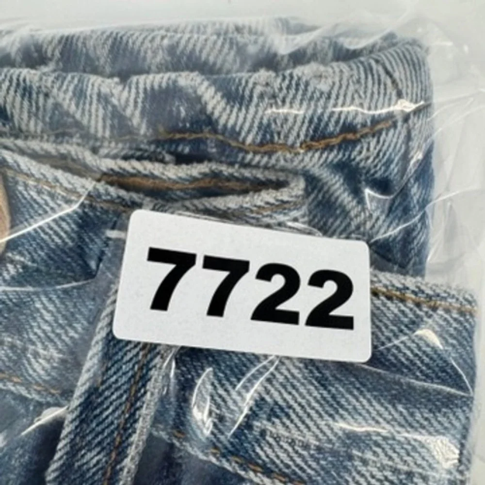 Vintage Levi's 501xx Hickory Pinstripe Jeans Mens 28x32 Blue USA Button Fly Rare